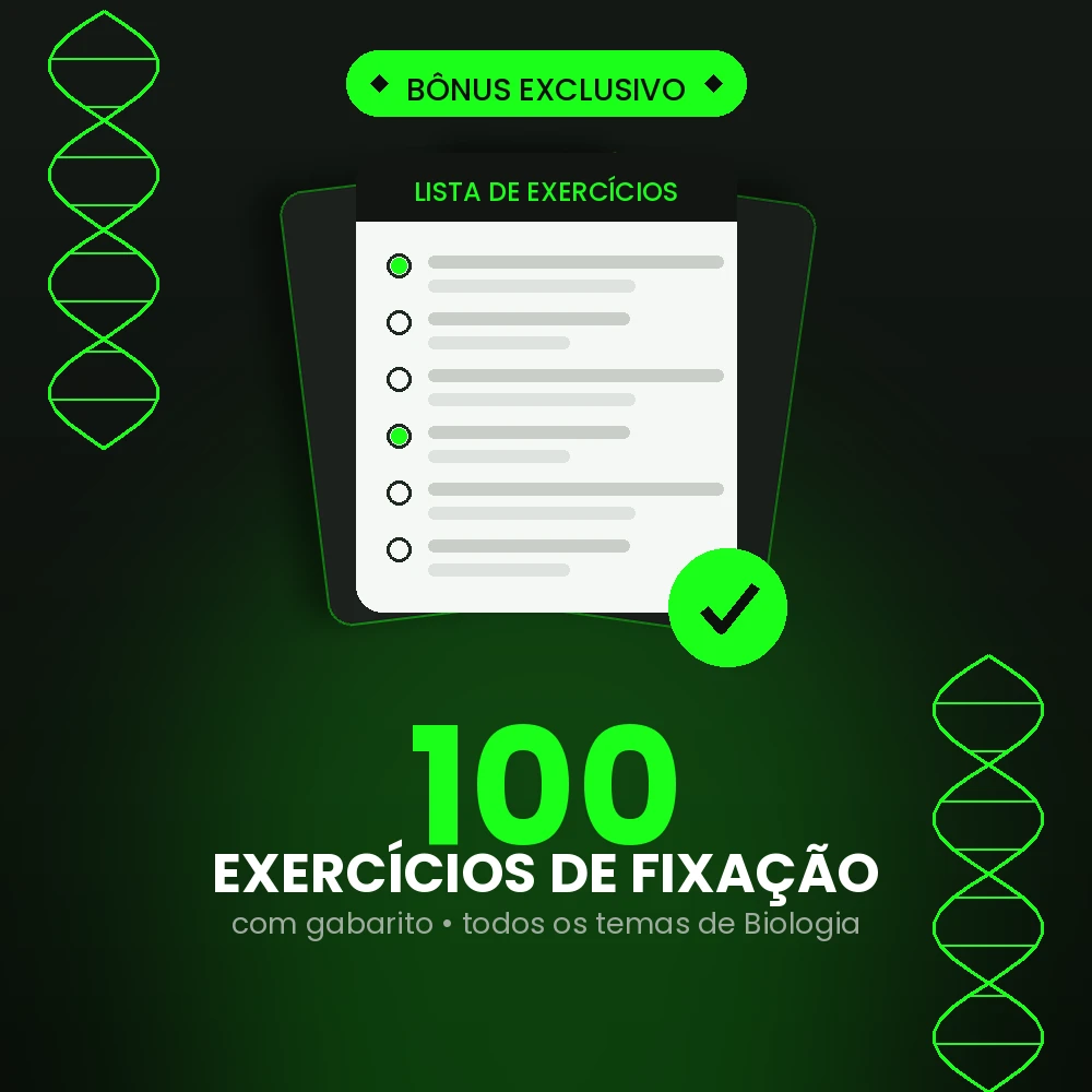 Bônus 100 Exercícios de Fixação de Biologia